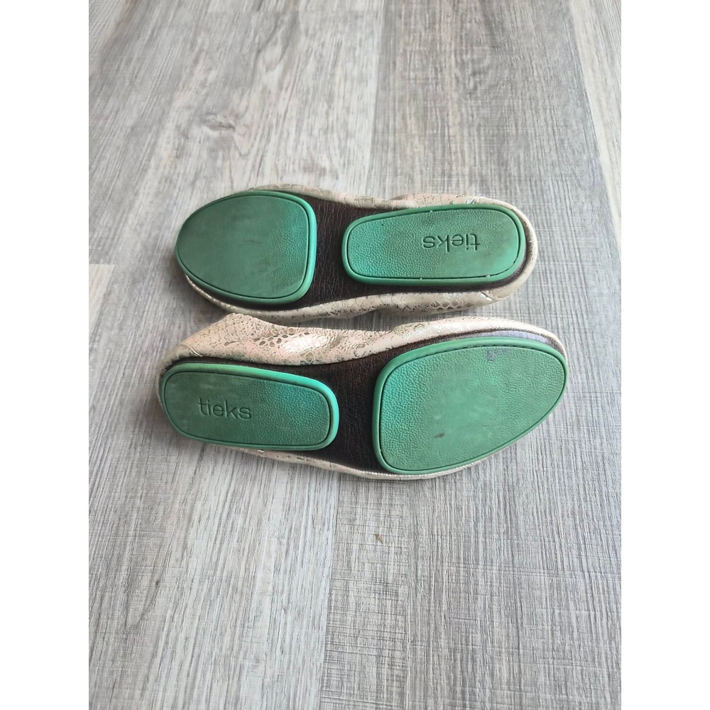 Tieks by Gavrieli Metallic Gold Snakeskin Leather Ballet Flats Size 6 - Picture 5 of 5